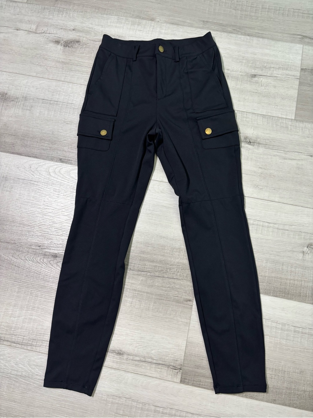 Halara Black Cargo Pants XS High Rise Stretch Utility Pockets